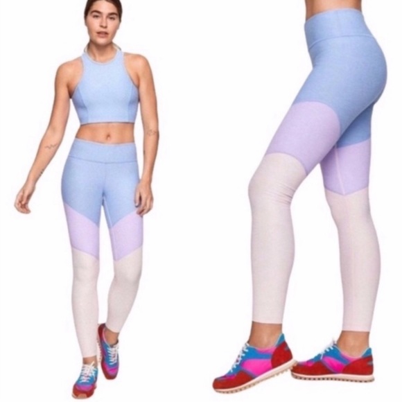 Outdoor Voices_ Outdoor Voices Tri-Color Block 7/8 Springs Leggings - Picture 2 of 8